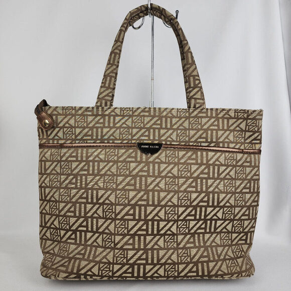 Anne Klein Brown Monogram Computer Case - Picture 1 of 7